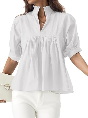 YIGAMA Babydoll Peplum Tops