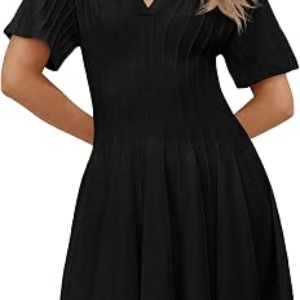 SAODIMALLSU Womens Summer Short Sleeve Mini Dress