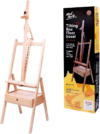 Mont Marte Signature Tilting Box Floor Easel Beech Wood, Holds Canvases up to 92cm (36.2in) in Height, Angle Adjustment, Sturdy Base, Built-in Drawers for Art Supplies, Artist Painting Easel.