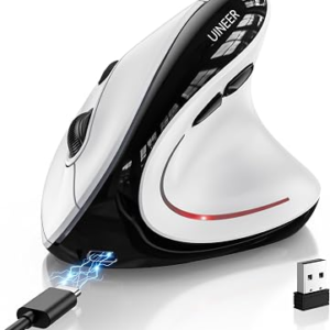 Uineer Ergonomic Wireless Vertical Mouse, 3-Mode Bluetooth 5.0/4.0 & 2.4GHz