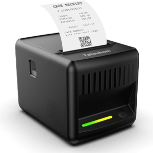 P80E Thermal Receipt Printer 80mm USB LAN RJ11 POS Printer | Auto cutter & RGB alert, oilproof, dual mount, anti-jam sensor, ink-free print, no wireless, not fit Square/Clover cloud POS
