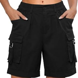 GLEENEAT Womens Cargo Burmuda Shorts
