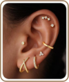Turandoss 7 Pairs Gold Earrings for Women