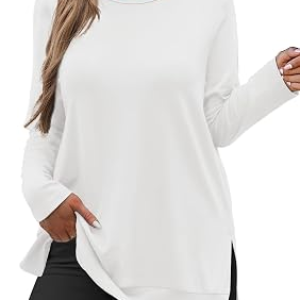 JUSTFASHIONNOW Womens Long Sleeve Tunic Tops