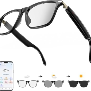 AI Translation Smart Glasses Pro with 138 Languages, Bluetooth Glasses Compatible with ChatGPT, Photochromic Lens with Open-Ear Speakers for Men Women, for Travel, Business, Driving