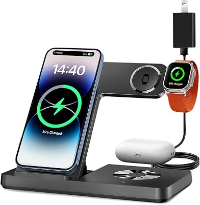NDNDKRIK 3 in 1 Charging Station for Multi Devices