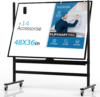 Rolling Whiteboard 48×36, Double Sided Dry Erase Board with Stand, Magnetic Mobile White Board with Wheels for Office & Classroom and Home