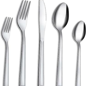 Hunnycook 30-Piece Silverware Set – Stainless Steel Silverware Set for 6, Include Spoons and Forks Set, Mirror Polished, Dishwasher Safe, Cutlery Set for Home Kitchen Restaurant Hotel