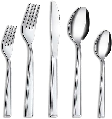 Hunnycook 30-Piece Silverware Set - Stainless Steel Silverware Set for 6, Include Spoons and Forks Set, Mirror Polished, Dishwasher Safe, Cutlery Set for Home Kitchen Restaurant Hotel