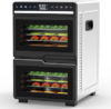 WAA Food Dehydrator, 12 Stainless Steel Trays with 8.8 ft² Drying Space, 1100W, 176°F Dehydrated Dryer for Jerky & Time Control for Two Chambers for Meat, Pet Treats, Herb, Fruit, Vegetables