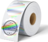 2″ X 2” Holographic Thermal Sticker Labels,Waterproof & Glitter-Coated,Self-Adhesive Circle Direct Thermal Labels for Logo Design, QR Code, Gift Wrapping, Name/Price Tag,400 Labels/Roll