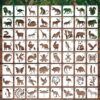 64 Mini Forest Animal Stencils for Classroom Crafts, Cards, Journals, Tags