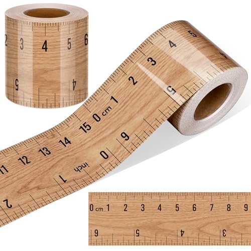 65ft Ruler Bulletin Board Border School Supplies Straight Bulletin Board Trim Roll Math Stationery Back to School Decor for Whiteboard, Walls, Desks, Doors, Lockers, Classroom