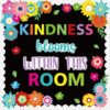 65pcs Summer Floral Classroom Bulletin Board Decoration Colorful Flower Kindness Blooms Flower Cutouts Floral Inspirational Bulletin Board for Spring Back to School Chalkboard Supplies Wall Decor