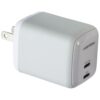 65w Ultrafast USB C Universal Dual Gan Mini Wall Charger, Gray