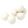 6/7 / 8cm Diameter Wool Laundry Ball 6pcs Gentle on Clothes and Skin Natural Fabric Softener Dryer Ball