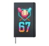 6 7 Boys Journals Age 10-12 8-10 Baseball Drip Player Gifts Hardcover Journal, Black