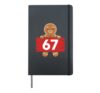 67 Meme Humor Funny 6 7 Six Seven Meme Joke Christmas Cookie Hardcover Journal, Black