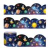 68.9Ft Bulletin Board Borders Science Space Themed Classroom Border Decor for Back to School Bulletin Board Decorations Galaxy Scalloped Border Trim Teacher Office Supplies