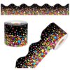 68.9 Ft Confetti Bulletin Board Border Colorful Dot Scalloped Border Trim Rolled Confetti Classroom Bulletin Board Decoration for Back to School Classroom Chalkboard Office Home Wall Window Decor