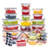 68 PCS Airtight Food Storage Containers with Lids, 34 Containers & 34 Lids