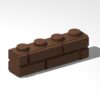 68 Piece Brick,1x4 with Masonry Profile, Brown, Compatible with Lego Parts 15533