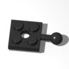 68 Piece Plate,2x2 with Tow Ball and Hole, Black, Compatible with Lego Parts 15456