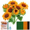 690Pcs Sunflower Orange Pipe Cleaners Christmas Chenille Stems Pipe Cleaners with Instructions for DIY Art and Craft