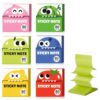 6 Boxes of Transparent Pull-Out Sticky Notes (480 Sheets Total) - Cute Fruit Monster Pop Up Sticky Notes,Office Stationery Work Accessories with No Residue,50 Reuses Per Sheet,Suitable for Office Work