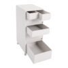 6 Drawers Rolling Utility Cart, Clear | Clear Drawers with Multiple Sizes Keep Supplies Visible, ABS One Piece Design with Locking Wheels for Office Bedroom, White, 25.59 In