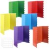 6 Pack 24”x16” Trifold Poster Boards Back to School Tri Fold Poster Board Corrugated Scalloped Display Boards Foldable Business Project Board for Presentation Science Fair Event Project(Colorful)