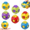 6 Pack 3D Printed Fidget Spinner Toy,Press-Rotating Anxiety Stress Relief Fidget Ball, Squeeze Toy for Office Home Travel Adult Kid Birthday Party Favor Gift