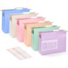 6 Pack 4" Expandable Hanging File Folders, Heavy Duty Plastic Organizer