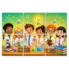 6 Pack Art Acoustic Panels Sound Absorbing Happy Children Science Laboratory Colorful Chemistry Experiments Decorative Soundproof Wall Panels Self Adhesive for Home Recording Studios 72"x48"