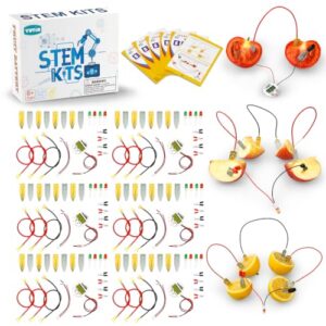 6 Pack Fruit Battery Science Kits for Kids Ages 8-12, Bulk STEM Kits 8-10
