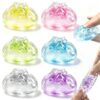 6 Pack Glitter Squishy Toy - Cute Squeeze Stress Balls, Desk Sensory Fidget Toys for Stress Relief, Party Favors Goodie Bag Stuffers for Kids Adults