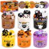 6 Pack Halloween Slime Kit,Special Halloween Stickers Add-ins,Slime Kit for Girls Ages 8-12,Children's Class Prizes,Halloween Slime Party Favor for Girls and Boys