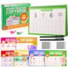 6 Pack Large Magic Grooved Handwriting Practice Copybooks with Pens