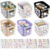 6 Pack Plastic Book Bins for Classroom with Label Stickers Large Stackable Toy Storage Baskets Boxes Book Storage Bins for Back to School Library Home Office Bookshelf Organization Supplies (Colorful)