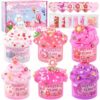 6 Pack Slimes, Pink Slime Kids, Cloud Slime kit for Girls Ages 8-12, Toys for Girls and Boys, for Kids Slime Set Party kit Goodie Bag Stuffers, 4 5 6 7 8 9 10 Year Old Girl Birthday Gift Cute Stuff