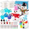 6 Pack Slime Stocking Stuffers, Stocking Stuffers for Kids,Christmas Crafts, Kids Crafts Snowman DIY Kit,Crafts Xmas Gift