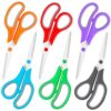 6 Packs Scissors Bulk, 8 Inch Scissors All Purpose Sharp Sewing Fabric Shears for Office Home School Supplies, Middle/High School Student Teacher Classroom Craft Scissor, Comfort Right/Left Handles