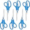 6 Packs Sewing Craft Scissors Bulk,8" Multipurpose Heavy Duty Scissors,Stainless Steel Shears for Home Office Student Supplies
