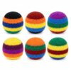 6 Packs Weighted Footbag Sack Kick Balls Set, Handmade Knitted, ~50g