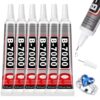 6 PCS 15ml B7000 Glue Clear with Precision Tip