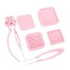 6 Pcs 2.6mm Mini Fuse Bead Picking Tray Kit, Bead Tweezers of Single/Double Needle Scoop & Aligner Tray Picking Kit, Efficient Iron Bead Scoop & Sorting Tools, DIY Craft Accessories for Enthusiasts ﻿