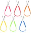6Pcs Adaptive Scissors, Loop Scissors, Self-Opening Safety for Kids 5.5Inch