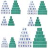 6 Pcs Alphabet Stamps for Little Minds Classroom, Letter and Number Stamps with Plastic Modular Design, Retro Typewriter Style for DIY Projects, Spelling Practice and Learning