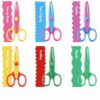 6Pcs Craft Scissors Decorative Edge Set, Fancy Scissors with 6 Unique Patterns for Scrapbooking School Projects, Zigzag Scallop Ripple Castle Edge Paper Crafting Scissors for Kids Adults