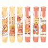 6 Pcs Cute Erasers Cartoon Capybara Erasers Retractable Rubber Pencil Eraser for Students Girls Boys Women School Office Supplies (Capybara)